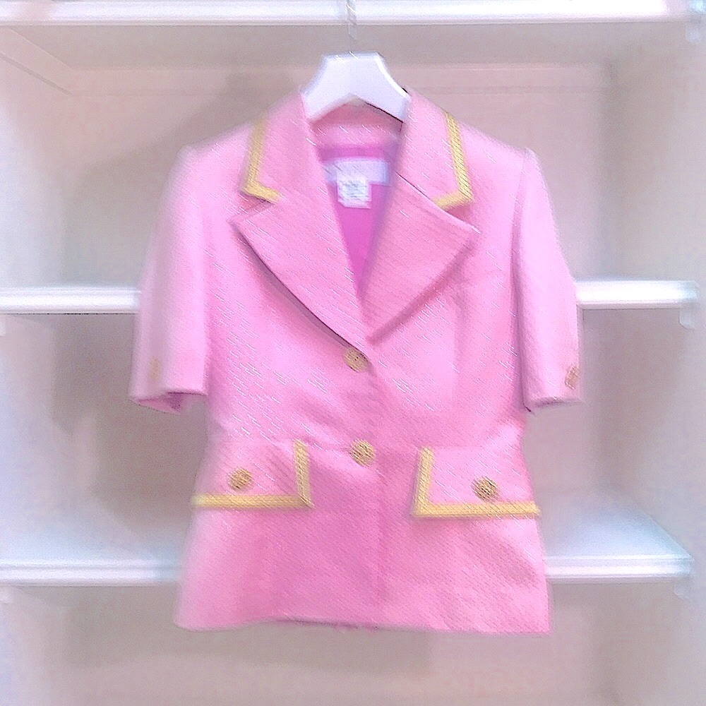 A vintage Nina Ricci Paris hot pink blazer